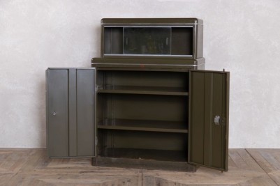 green-steel-cabinet-with-doors-open